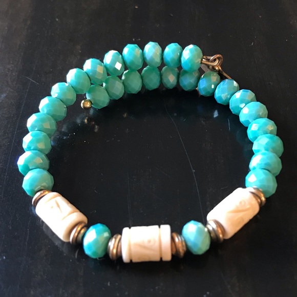 Alex and Ani Turquoise & Gold Bracelet - Picture 3 of 5